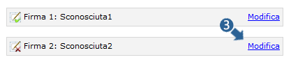 modifica firma